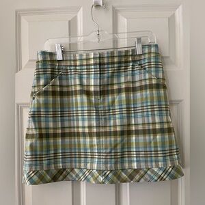 Cutter & Buck plaid pickle ball golf tennis Skort Skirt
Size 4 green blue